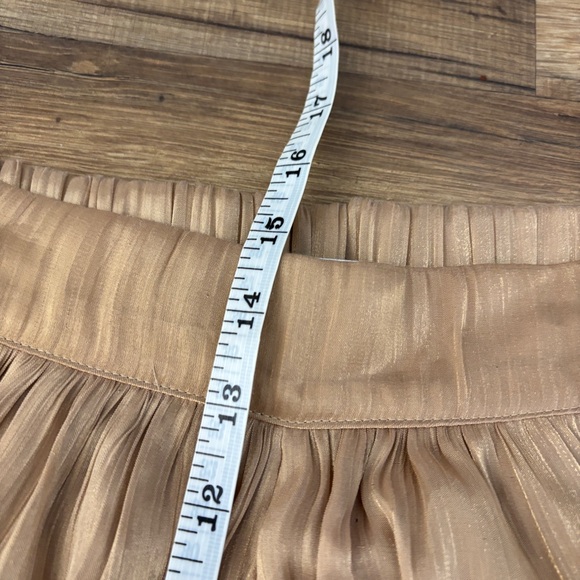 Anthropologie Maeve Shiny Hold Balloon Harem Pants Gold - Picture 9 of 10